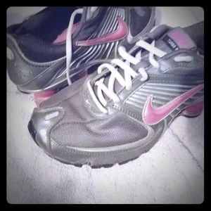 Pink/Grey Nike shox